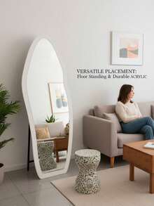 A Light Luxury High-End French Ins Style Full-Length Mirror, Special-Shaped Dressing Mirror, Bedroom Medieval Style Fitting Mirror - D - View 2