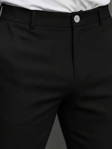 Calça Social Bengaline Masculina Slim Fit com Conforto e Flexibilidade - Preto - Visão 6