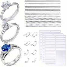 Set Alat Pengatur Ukuran Cincin, Cocok untuk Cincin Longgar dan Terlalu Besar, Berbagai Ukuran, Pengencang Cincin Anti Selip Unisex, Desain Pengukur Cincin Tak Terlihat sebagai Pengatur Jarak Cincin, Pengencang, Kompatibel dengan Lebar Cincin 1–8 Mm - transparan - View 12