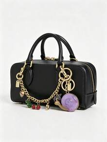 1/2pcs Cherry Strawberry Bag Charm, Women's Bag Chain Accessory, Cherry Crossbody Bag Pendant - Multicolor - View 6