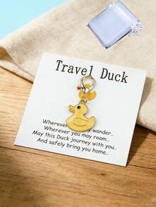 10pcs Cute Yellow Ducklings With Cards Printed With Encouraging, Comforting Or Inspirational Words To Express Love And Care - Multicolor - View 8
