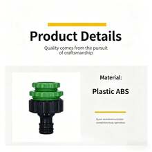 1pc Garden Hose Connector, Universal Faucet Adapter Plastic Connector, Suitable For 1/2" 3/4" 1" Hose, Multi-Purpose For Car Wash Gun, Washing Machine, Outdoor Home Quick Connect Faucet Accessory - 1pc - View 6