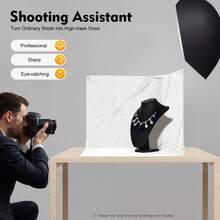 3PCS Fotokulissen Bretter,Fotokulissen Marmor und weißer Hintergrund,Produktfotografie Hintergrundplatte,Weiß PVC Board,für Fotoshooting Studio,Food Fotografie - 3 Stk. - Übersicht 12