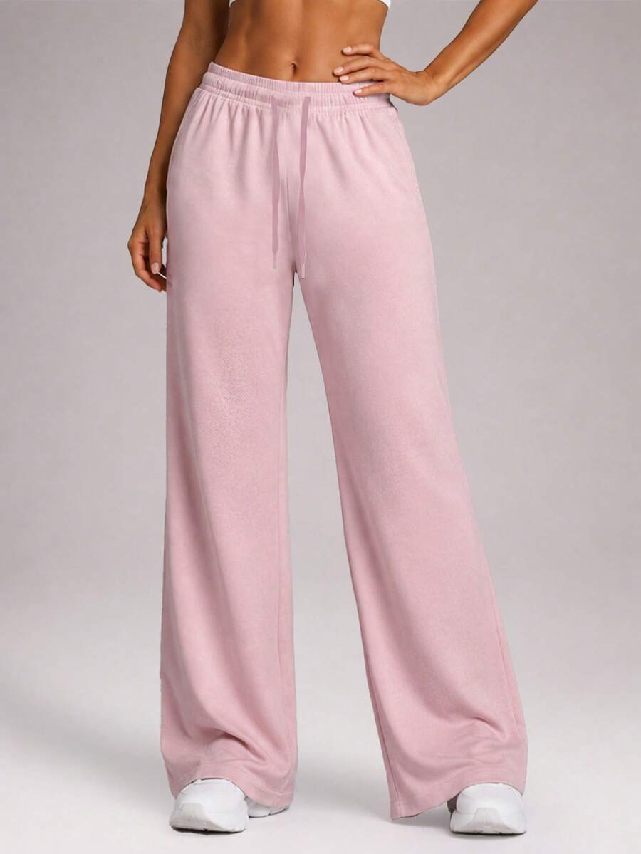 CZRLHYT Women's Pink Soft Shell Pants, Solid Color Straight Leg Outdoor Hiking Pants, Suitable For Outdoor Sports And Casual Wear, Spring/Autumn/Winter - Pink - View 1