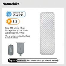 Naturehike R8.2 10cm Ultra-Light Inflatable Sleeping Pad With Side Walls, Suitable For Outdoor Camping, Hiking, And Cold Environments - Multicolor - View 13