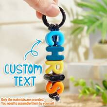 Llavero de cuentas de letras acrílicas personalizadas DIY - Llavero de cuentas de letras acrílicas de colores personalizado, llavero de cuerda tejida adecuado para bolsos y llaves, llavero de cuentas de letras con nombre personalizado - Llavero de cuentas de letras acrílicas de colores personalizado, accesorio de decoración de bolso de cuerda tejida y llavero, llavero de cuentas de letras personalizado DIY - Llavero de cuentas de letras acrílicas de colores personalizado, llavero de cuerda tejida regalo para amigos y familia - multicolor - Ver 13