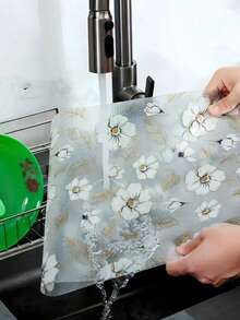 Waterproof Refrigerator Mat - Moisture-Proof, Non-Slip, Washable, Reusable. Made Of EVA Material With Novel Lemon Pattern. Suitable For Refrigerator And Kitchen Decor, Door Mat, Personalized Gift, Kitchen Essentials, Tools, Kitchen Gadgets, Kitchen Supplies, Sushi, Cooking, Kitchen, Kitchen Accessories, Kitchen Supplies. - Multicolor - View 10