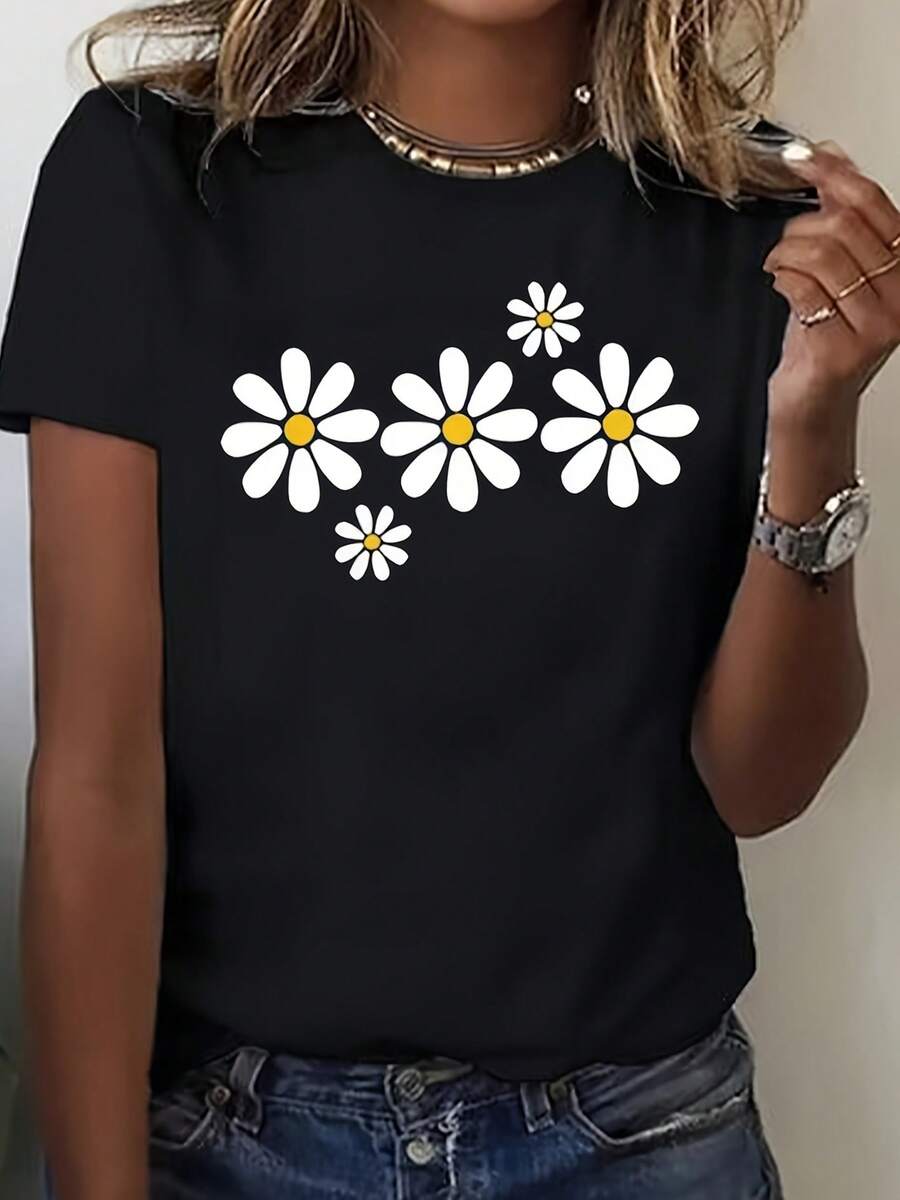 Women T-Shirts - 黑色 2 - 查看 1