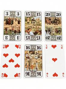 1 Kotak Tarot Prancis, 78 Kartu, Set Kartu Klasik, Cocok untuk Malam Permainan Keluarga, Permainan Papan Pesta, Buatan Prancis - MultiWarna - View 10