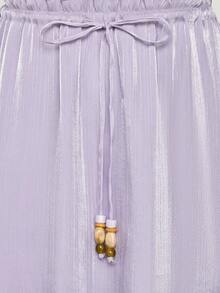 Adidas Originals Rok Olahraga Wanita Serbaguna dengan Bordir dan Tali Serut di Pinggang - Purple - View 3