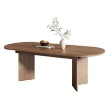 Dining Table Brown Made Of Wood For Dining Room And Kitchen - 胡桃木 - 查看 8