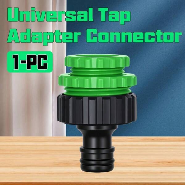 1pc Garden Hose Connector, Universal Faucet Adapter Plastic Connector, Suitable For 1/2" 3/4" 1" Hose, Multi-Purpose For Car Wash Gun, Washing Machine, Outdoor Home Quick Connect Faucet Accessory