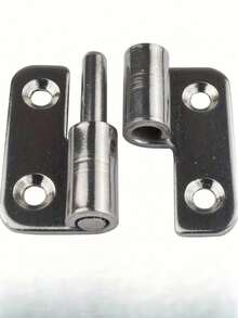 Detachable Hinge - 304 Stainless Steel, Left-Hand Lift Sliding Joint Design, Classic Durable Metal Hardware Accessory, Ensures Door Installation, Door Repair Parts, Smooth Metal Surface, Streamlined Hardware - Silver - View 6