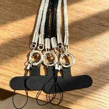Ins Style Rhinestone Dopamine Phone Chain Full Rhinestone Luxury Lanyard Keychain, Autumn/Winter Fresh Minimalist New Style, Women's Rhinestone Anti-Loss Phone Lanyard, Suitable For Outdoor.Party.Workplace.Banquet, Ins Travel Fashion Accessory, Keychain, Exquisite And Shiny, Can Hang Keychain ID Card And Phone - Light Blue - View 4