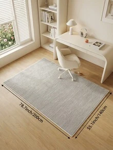 1pc Light Gray Minimalist Living Room Rug, Suitable For Kitchen, Dining Room, Bedroom, Room Holiday Decor, Indoor/Outdoor, Office, Lobby, Anti-Slip Doormat, Bathroom Rug, Hallway, Study Gaming Area Rug - Light Grey - View 13