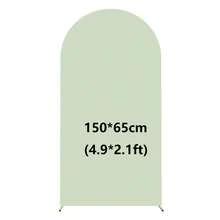 Sage Green Arch Backdrop, 5ft, 6ft, 6.6ft, 7.2ft, 7.87ft Wedding Arch Cover 2pcs Spandex Fabric Arch Backdrop Dome Arch Backdrop Fabric Suitable For Birthday Party Wedding Arch Frame Decoration (Arch Frame Not Included, Fabric Backdrop Only) - Sage Green - View 17