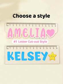 Personalized Custom Name Ruler - Colorful Letter Design, Durable, Lightweight And Fade-Resistant. Suitable For Office, Study And Daily Use. Perfect Gift For Back To School, Graduation, Christmas, Teacher's Day And Birthday. Loved By Teachers And Learners - Multicolor - View 10