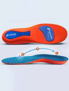 1 Pair Arch Support Elastic Sports Shoes Insoles, Breathable Running Shoe Pads For Men & Women - Multicolor - View 6