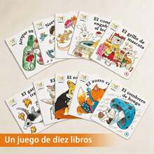 10Pcs Spanish Story Books For Kids, Animal Theme Early Learning Picture Book Set, Educational Bedtime Reading Gift For Toddlers Boys Girls - Multicolor - View 2