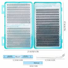 640PCS Lash Clusters Eyelash Extension Kit, 10-20D Individual Lashes Kit, With Bond And Seal, Remover, Tweezers, Wispy Soft Daily Cluster Lashes, 3D Eyelash Extension Kit, Suitable For Quick DIY Eyelash Makeup At Home, Self Use - Black - View 7