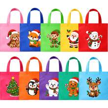 18pcs Christmas Gift Bags Set, Assorted Holiday Handbags, Christmas Party Gift Packaging Bags, Gift Bags - Multicolor - View 14