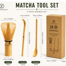 3pcs/Set Bamboo Whisk Tea Spoon Matcha Whisk Tea Spoon And Scoop Tea-Making Tools Back To School Halloween Decor Wall Decor, Bedroom Curtains Living Room Decor Fall Decor,Christmas Decorations - 3-piece Set - View 2