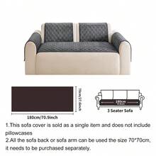 SANMOSPIN 1PC Solid Color Plush Sofa Cover - Modern Non-Slip Warm Sofa Protector, Same Color Edged Sofa Cushion, Suitable For 1-4 Seater Sofas - Machine Washable Polyester Home Decor - Dark Grey - View 12