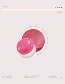 FWEE Lip & Cheek Blurry Pudding Pot Crush Maquillaje para Labios y Mejillas 5 g - Rosa Pálido - Ver 3