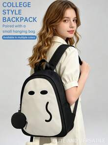 Myco Cute Cartoon Funny Backpack, Student School Bag, Ugly-Cute Commuter Backpack, Halloween Ghost Backpack, Essential For Commuting And Travel, Best Gift For Halloween And Christmas - Multicolor - View 3