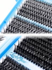 Limete Eyelash 720PCS Eyelash Cluster Set, Large Capacity D-Curl Eyelash Book, 30D+40D+50D+60D Mixed Density Design, 8-16MM Wispy Lash Clusters Natural Fluffy Style, Create 3D Voluminous Big Eye Makeup Effect, Suitable For Cosplay, Wedding, Photography, Party, Holiday Celebration, Travel And Daily Beauty Use - D - View 9