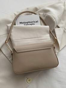 Fashion Lock 2026 Solid Color Lock Design Luxury Casual Large Capacity Minimalist Crossbody Shoulder Small Square Women's Bag - Multicolor - View 4