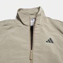 Adidas Spring/Summer Short Sleeve Sports Jacket, Collared Basketball Sports Short Sleeve Outerwear Top JC7837 - Light Grey - View 4