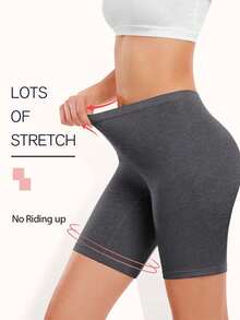 4PCS/Set Seamless Mid-Rise Casual Boxer Briefs - Multicolor - View 3