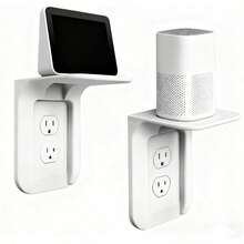 Wall-Mounted Outlet Shelf With Built-In Cable Management, Space-Saving Socket Holder Storage Rack For Bathroom, Smart Home Decor, Suitable For Users Who Love Tidy Living Room And Bedroom - Multicolor - View 8