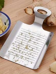 1pc Stainless Steel Garlic Press, Ginger Press, Kitchen Tool - Multicolor - View 4