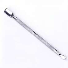 4 Sets Of Double-Ended Nail Scraping Tools With A Handle, Each Set Included In A Storage Box. These Are Multi-Functional Tools For Removing Dead Skin From Nails, Detaching Nails, And Shaping Fingers. - Silver - View 10
