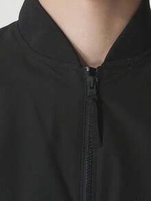 Timberland Men's Outdoor Sports Baseball Jacket Loose Casual Padded Flight Jacket - Black - View 3