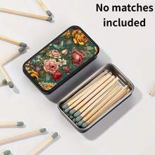 1pc Vintage Oil Painting Style Forest Deer Pattern Matchbox (Matches Not Included), Minimalist Portable High-End Matchbox, Fashionable Exquisite Pattern Matchbox, Halloween, Christmas And Holiday Gift, Small Accessory Storage Box - Multicolor - View 6