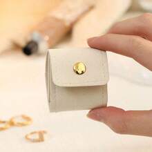 Mini Fiber Leather Jewelry Roll Bag, Multifunctional Closed Earring Necklace Storage Bag, Suitable For Travel, Daily Life, Dormitory, Campus - Multicolor - View 13