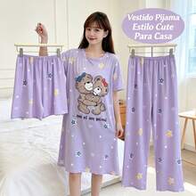 Women's 4-Piece Pajama Set - 4 - View 4