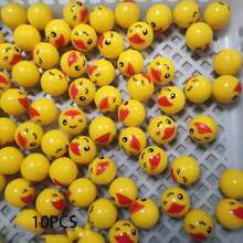 10pcs Floating Dual-Color Rainbow Frosted Elastic Bouncy Balls, Party Games - Multicolor - View 8