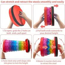 Outdoor Telescopic Folding Stool, Camping Stool, Portable Fishing Stool - Colorful - View 12