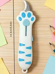 Cute Cat Paw Retractable Practical Mini Portable Cartoon Paper Cutter, Perfect For Opening Packages, Cutting Letters, DIY Crafts - This Kawaii Style Paper Knife Comes With A Lanyard Hole, Suitable For Office, Home And School Use, Halloween Gift, Christmas Gift, Great Gift For Family And Friends. - A - View 11