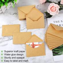 20/50/100 Pcs (16x11cm)Creative Vintage Kraft Paper Envelopes,For Handwritten Birthday Wishes, Thank You Cards And Letters, Christmas, Wedding, Engagement, New Year Blessings, Party Invitations - A - View 7