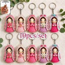 (2D Flat) 10pcs Acrylic Keychain Set, Mary Backpack Charm, Unisex, Couple Charm, Commemorative Gift, Car Keychain, Blessing & Grace, Believer Gift, Daily Use, Holiday, Religious Souvenir, Ramadan, Eid, Baptism, Wedding And Church Event, Wholesale Keychain, Backpack Keychain - View 3