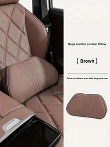Luxury Car Neck Pillow, Nappa Headrest, Seat Cushion, Neck Support Pillow, Car Seat Pad, Comfortable And Breathable, Lumbar And Neck Support, Exquisite Embroidery, All-Season Use, Car Interior Decoration Accessory - A - View 17