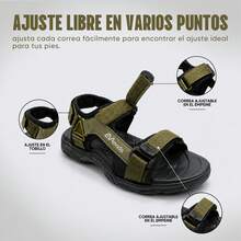 EVA MODAR Serie Ruta Libre- Sandalias Hombre Casual Verano, Calzado Cómodo Y Ligero Con  Ajustable, Suela Antideslizante, Zapatos Frescos Para Uso Diario, Paseos Y Tiempo Libre - Verde Oliva - Ver 4