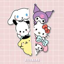 SANRIO 1pc Hello Kitty Cartoon Cute Anime Character Sticker, Self-Adhesive Plastic Sticker, Waterproof And Scratch-Resistant, Semi-Matte Surface, Used For Car Door Window Decoration, Car Stickers, Add Shine To Car Body, Holiday Gift, Great Gift For Family And Friends - A - View 10