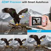 Kamera Digital 4X Zoom Digital 48MP Kamera Digital Fotografi Profesional Cocok Untuk Video Blogger Dan Pemula, Mendukung Fungsi Foto, Video Dan Webcam, Hadiah Ideal Untuk Hari Thanksgiving, Hari Valentine, Natal Dan Tahun Baru. Musim Wisuda, Idul Fitri (Baterai 600mAh) - View 4