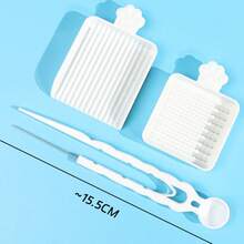 7/3pcs Cute Cat Paw Transparent Melt Bead Sorting Tray And Tweezers Set, DIY Mini Bead Alignment Tool And Tweezers Kit, Jewelry Making And Craft Storage, DIY Handmade Craft Supplies - Multicolor - View 12
